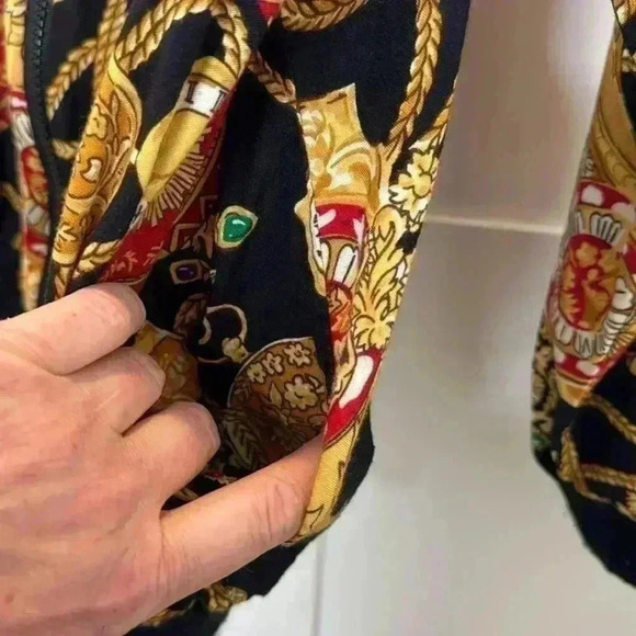 Vintage Bomber Gold Jacket Size: 16 - Picture 8 of 12